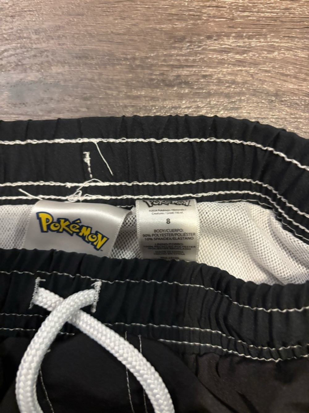 Pokemon Yellow Black Boys' Swim Trunks with Pikachu - Picture 2 of 2